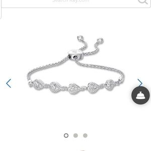 Silver bolo bracelet with 1/20 carat